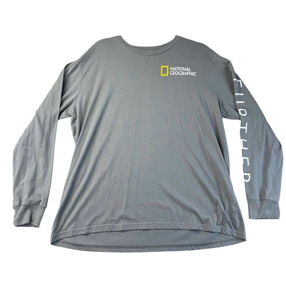 National Geographic Shirt Men's Extra Large Gray Long Sleeve Torres Del Paine